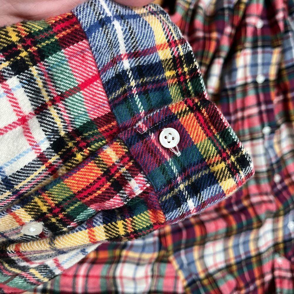 Ralph Lauren Shirt Mens 3XB Plaid Soft Flannel Button Down Pocket Pony Logo - Picture 9 of 10